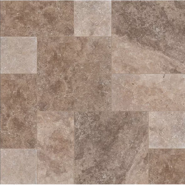 TUSCANY WALNUT TRAVERTINE - PAVER, TUMBLED 60 EA/PALLET 2.67 SQFT/EA MSI 16" X 24" X 3CM