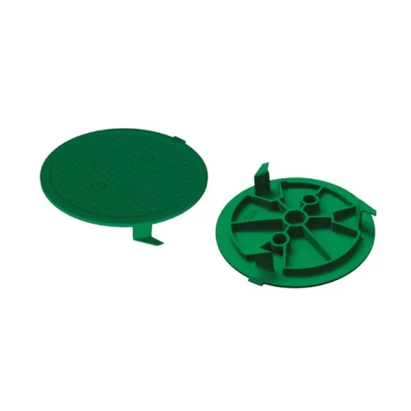 Universal Valve Box Lid Green Dia 10-1/2" x H 2.1" | 10RND-UC