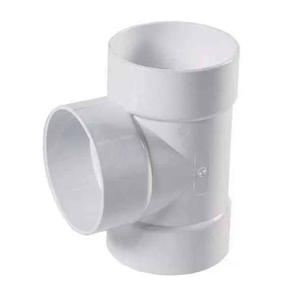 Sewer and Drain Tee, 4" Hub x Hub x Hub PVC | 4P01_alt