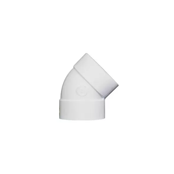 45 Degrees Elbow, 4" Hub x Hub PVC | 4P03_alt