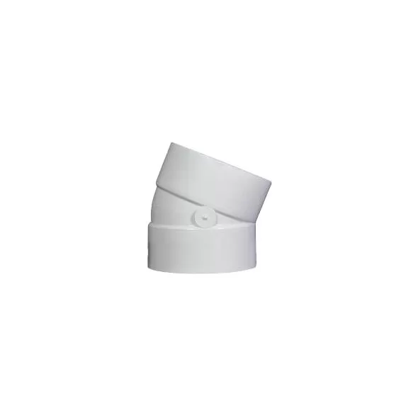 22-1/2 Degrees Elbow, 4" Hub x Hub PVC | 4P04_alt