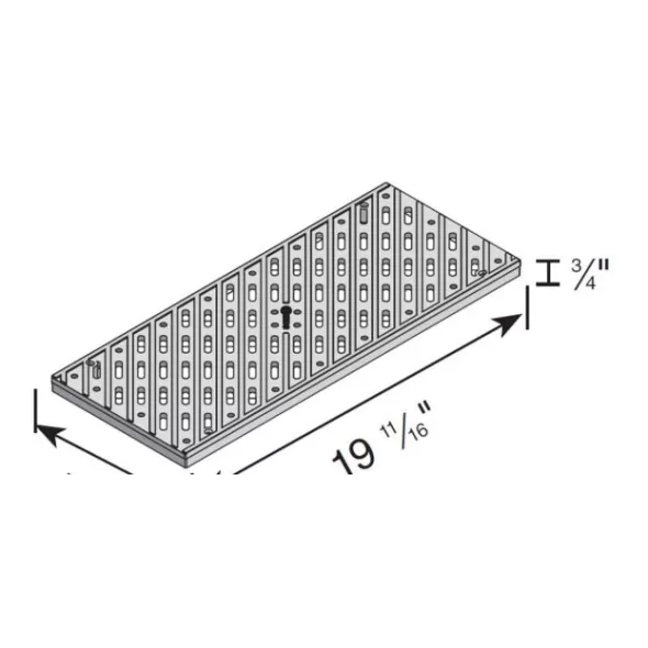 NDS PRO SERIES CHANNEL GRATE GREY 8" X 20" | 836_alt1