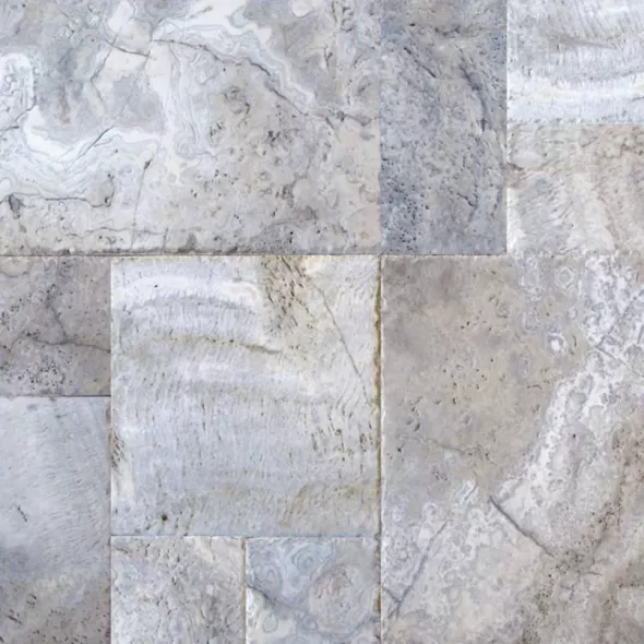 MSI TRAVERTINE PAVERS SILVER TUMBLED 3CM 40 EA/PALLET 2.67 SQFT/EA MSI 16" X 24" X 3CM