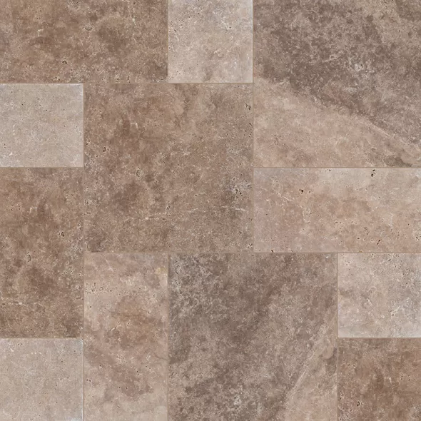 TUSCANY WALNUT TRAVERTINE - PAVER, TUMBLED - 24" X 24" X 1-1/4" - EACH (M)
