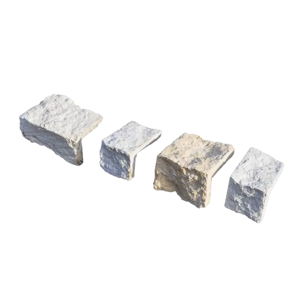 PICASSO LIMESTONE ALL WHITE CORNERS THIN VENEER - "4", 6", 8" HEIGHTS