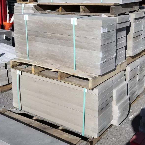Grey Wall Cap Smooth Edges Natural Stone 2-1/4" x 12" x 48"