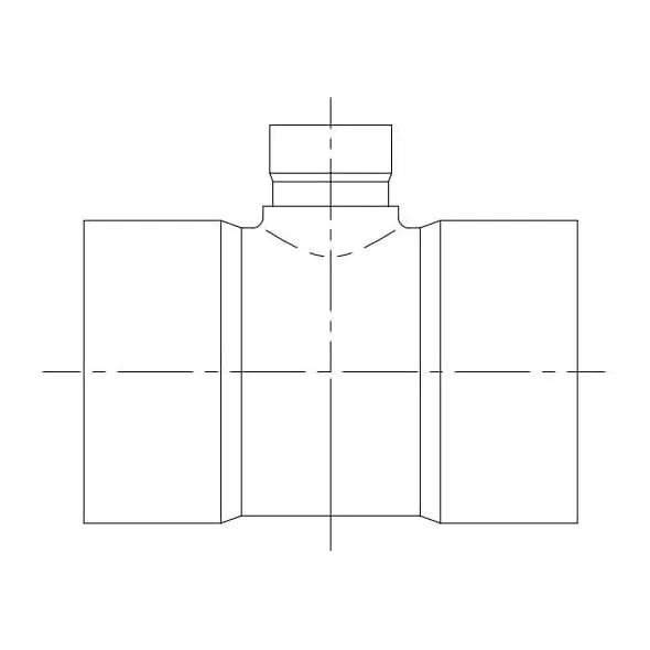 Drainage Tee, 10" x 4" Hub x Hub x Hub PVC | 203-0104