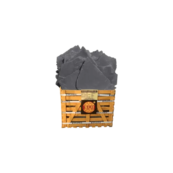 FLAGSTONE SAND BASE ANTIQUE BLACK SAND BASE ANTIQUE BLACK (LIMESTONE–TUMBLED) 2"