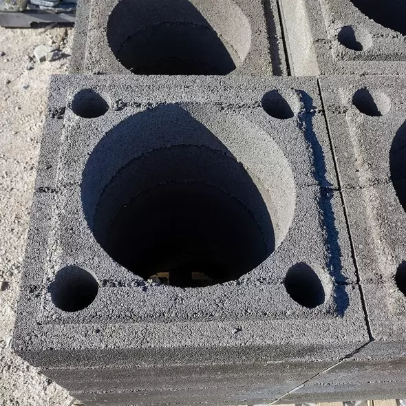 Solid Chimney Block, 22" x 22" x 6" For Masonry Fireplaces