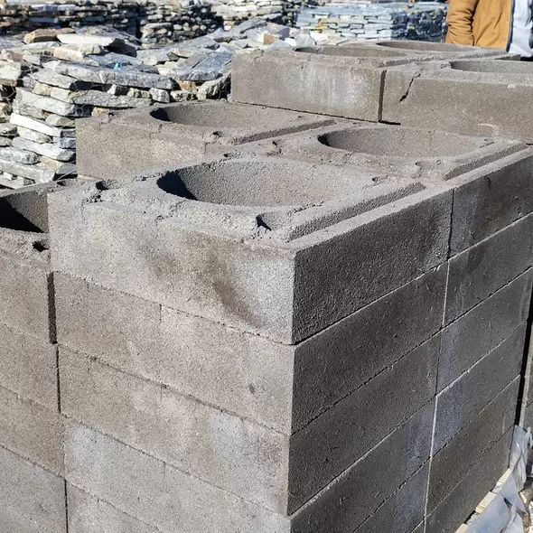 Solid Chimney Block, 22" x 22" x 6" For Masonry Fireplaces