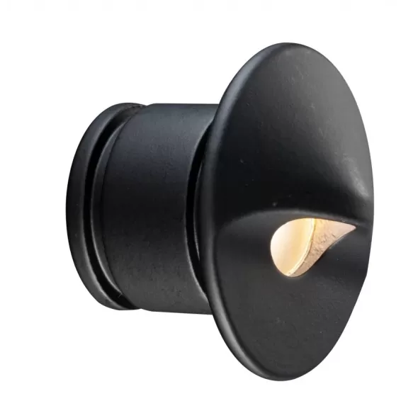 FX PO Wall Light Round Luxor 1LEDBlack | POZD1LEDRDFB