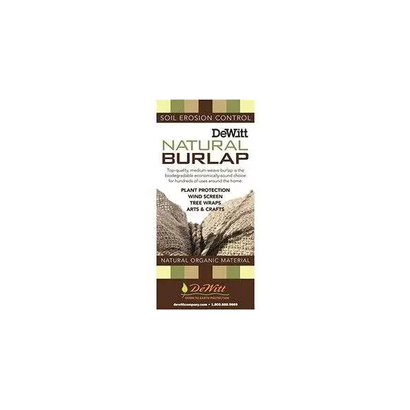 Medium-Weave Burlap, Biodegradable, 5.5 oz, 4' x 250' | NB4