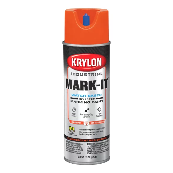 MARK-IT Water-Based Inverted Marking Paint Orange 15 oz | SO3700