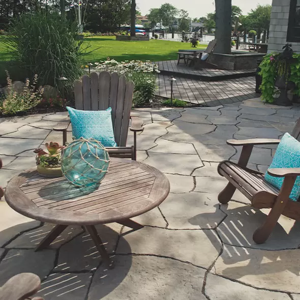 Nicolock Grand Flagstone York Brown 90 Sf/ Pallet - 30 Ea/ Pallet - 8 Lr/ Pallet 38" X 42" X 1-3/4" | R- GF YB