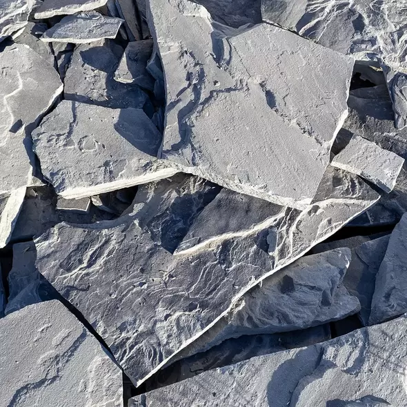 Grey Kodiak Flats W/ Split Backs Not Cut Natural Stone
