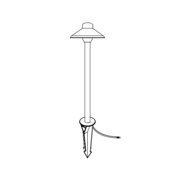 Alliance Area Light Hat, Brass | PAL105-BLK-LED