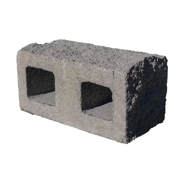 Split Face End Corner, 8" x 8" x 16", Concrete
