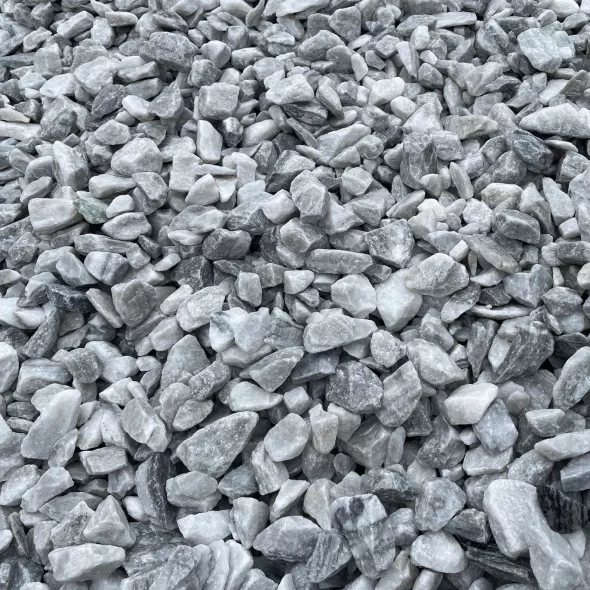 White Marble Gravel, Medium 1/2" - 1-3/4"