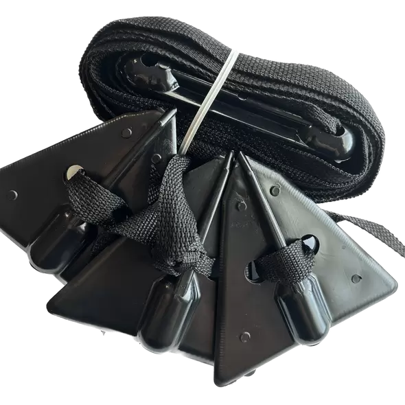 TREE FROG ABOVE GROUND ANCHOR KIT - BLK 4 CALIPER, RECYCLED PLASTIC ANCHORS, BLACK 4" | PRO40B