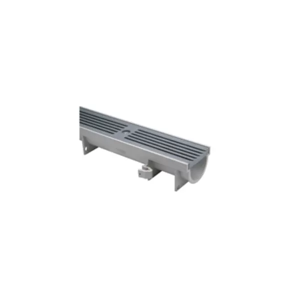 4-3/4" x 40" Trench Drain w/SS Grates 2 End Caps 1 Outlet | Z884-PS-2E1-1U3