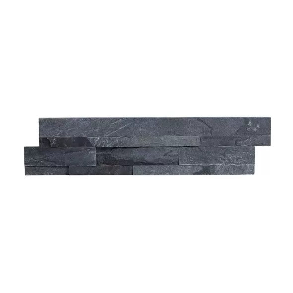 Stacked Stone Flats Titanium Titanium Quartzite Broken Face Flats - 6 Ea (6 Sf) Per Bundle / 288 Ea (Sf) Per Pallet 6" X 24" | TITANIUM BROKENFACE FLATS