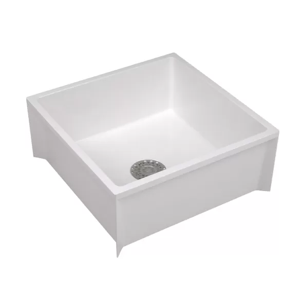 Model 63M Integral Mop Basin, Fiberglass 63MX White 2"or Molded Stone | 63MXK