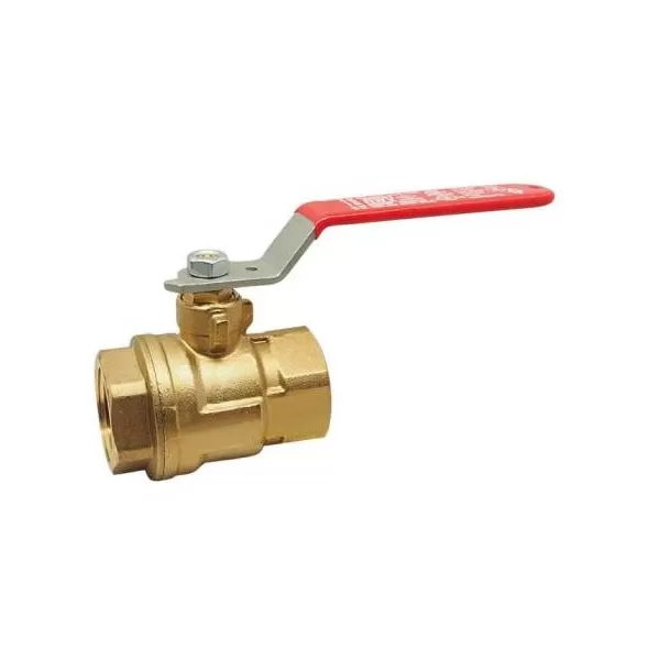 Red-White 2-Piece Ball Valve Brass 1" FNPT x FNPT | 5044AB1