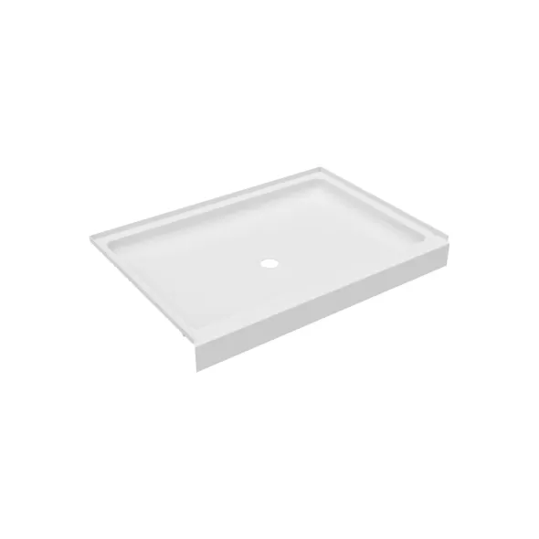 Center Drain Shower Pan, Alcove, White | FF03448MD.010