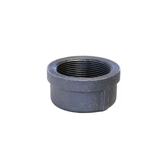 Domestic Round Cap, 1/2" FNPT Ductile Iron Black | 318900529
