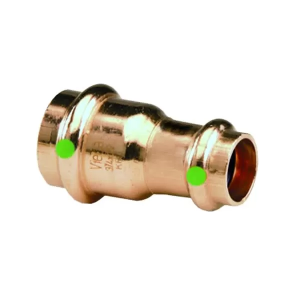 Reducing Coupling, 2" x 1-1/4" Press x Press Copper ProPress | 22328