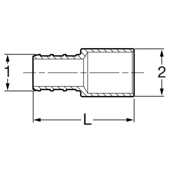 Adapter, 1/2" x 1/2" Brass, PureFlow Crimp Male Sweat | 46633