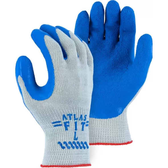 Altas Work Gloves, Large Cotton/Polyester Blue | 300-PF