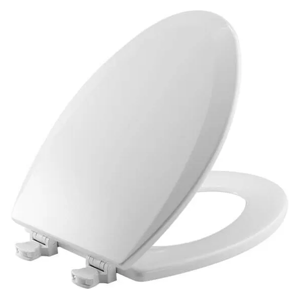 Wood Closet Toilet Seat, Plastic White, W/Cover | 7B1500EC000