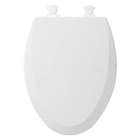 Wood Closet Toilet Seat, Plastic White, W/Cover | 7B1500EC000