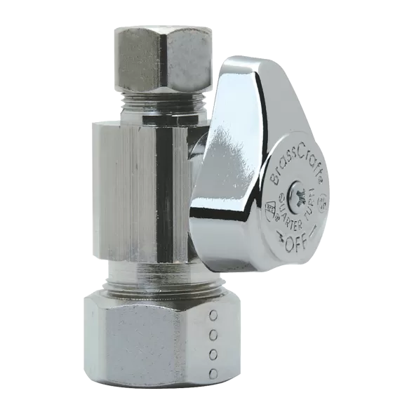 1-Piece Turn Angle Stop Brass 5/8" x 3/8" Compression x Compression | G2CR14X C