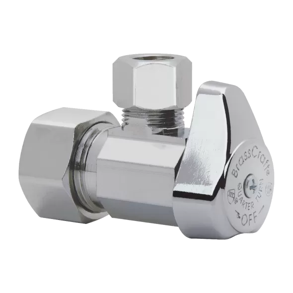 1-Piece Turn Angle Valve 1/2" x 3/8" Compression x Compression | G2CR19X C