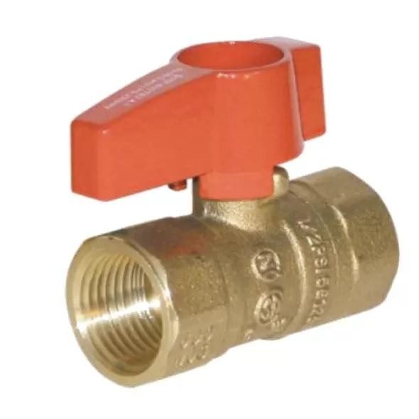 2-Piece Gas Ball Valve Brass 1/2" FIP x FIP | 58LGA3N