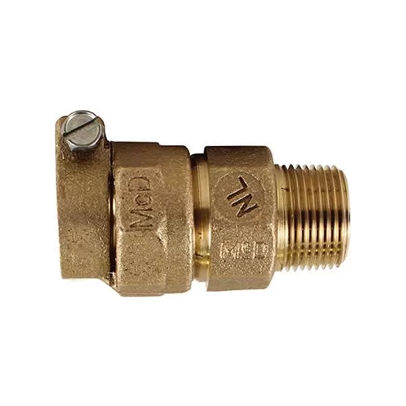 Straight Coupler 1-1/4", Lead Free Brass, CTS COMP X MNPT | 5141-155
