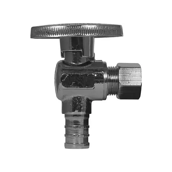 Angle Stop 1/2" x 3/8" lead Free Brass, PEX x OD CP Quarter Turn | 5421-236