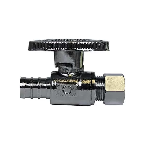 Straight Stop 1/2" x 1/4", Lead Free Brass, PEX x OD | 5424-467