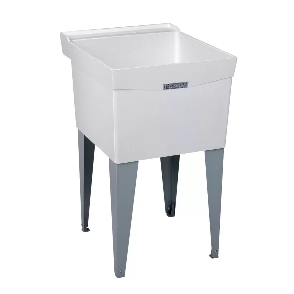 URASTONE UTILATUB Floor Mount Laundry Tub, Fiberglass Fl Mtd Tray, Durastone | 18F