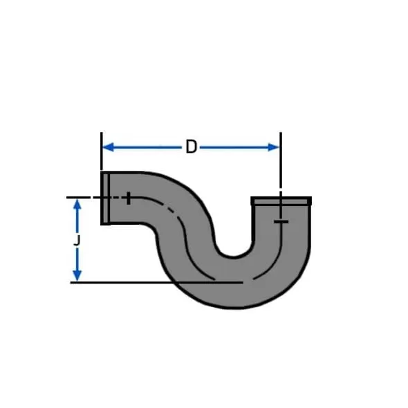 P-Trap, 2" No-Hub Ductile Iron | 10128