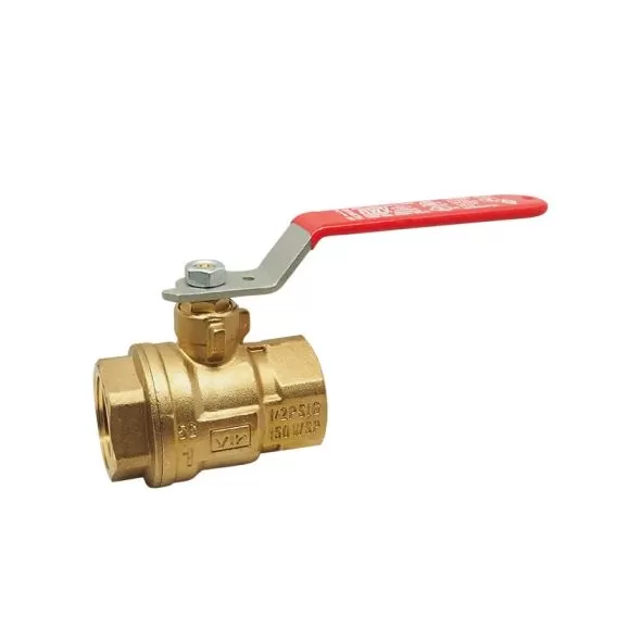 Red-White 2-Piece Ball Valve Brass 1/2" FNPT x FNPT | 5044AB12