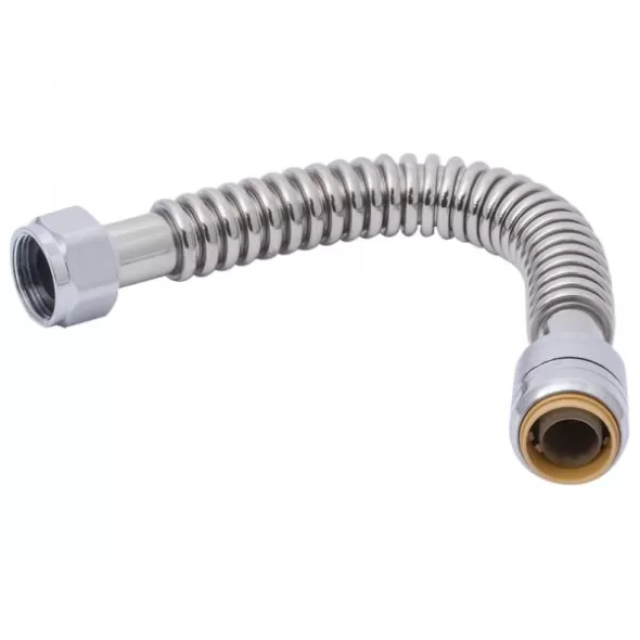 Flexible Water Heater Connector, 3/4" x 3/4" FIP 18 Stainless Steel, Corrugated Hos | SS3088FLEX18LF