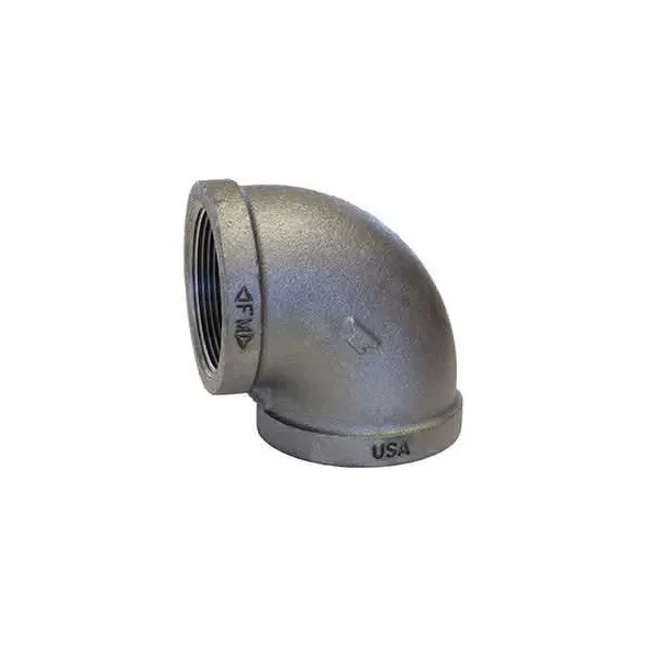 Domestic 90 Degrees Elbow, 3/4" x 3/4" Female x Female Ductile Iron Black | 310001003