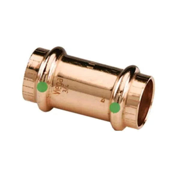 Coupling, 1/2" x 1/2" Press x Press Copper ProPress W/Stop | 78047