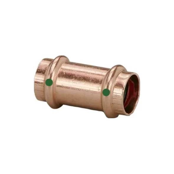 Coupling, 1/2" x 1/2" Press x Press Copper ProPress L/Stop | 78172
