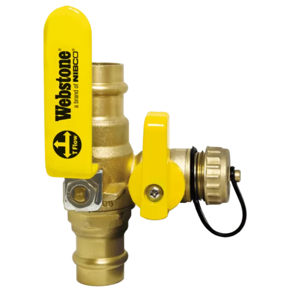 Webstone Ball Valve Pro-Connect Press x Press Drain Brass 3/4" Full Port Forged | 80613W