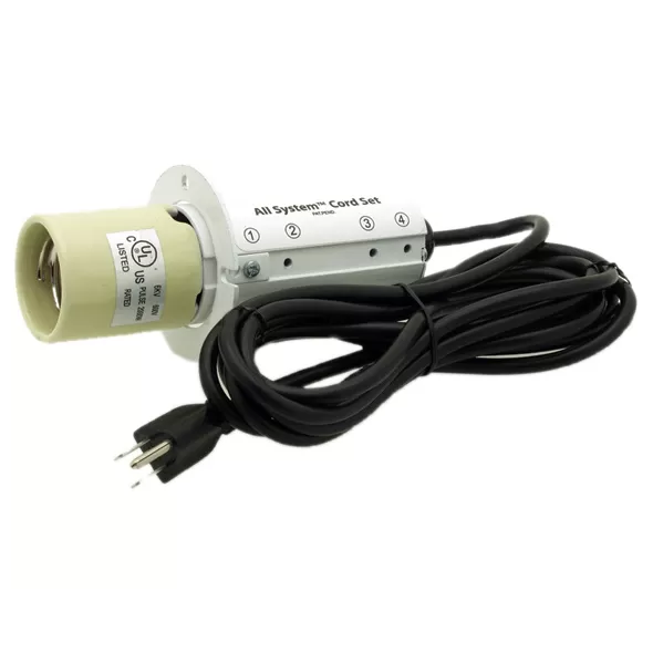 All System Cord Set w/15' 120V Power Cord for use with compact fluorescents