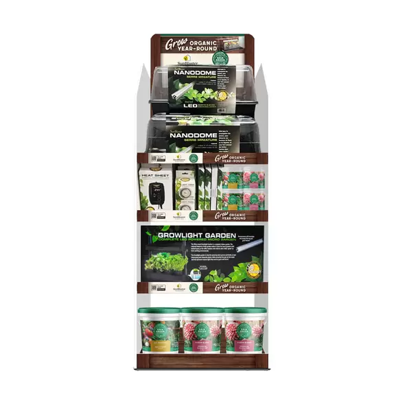 Gaia Green & SunBlaster Free-Standing Displayer, (with product)